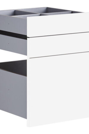 Lesklá bílá sada zásuvek Hom`in o rozměrech 45,3/50,3/46,8 cm