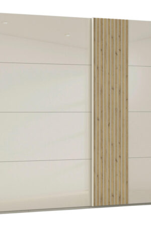 Skříň s posuvnými dveřmi v barvě dubu a šampaňské