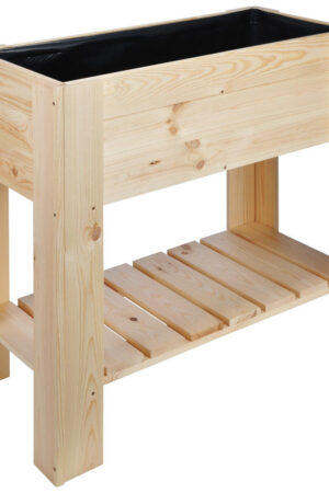 Dřevěný vyvýšený záhon o rozměrech 86,8 x 40 x 80 cm