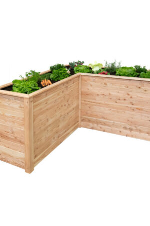 Vyvýšený záhon 170x170 cm v přírodním provedení