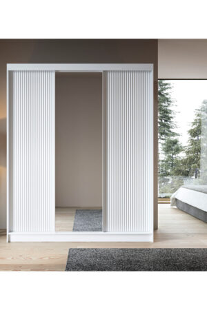 Šatní skříň Biancco III v bílé barvě bez zrcadla