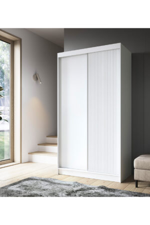 Šatní skříň Biancco II v bílé barvě bez zrcadla