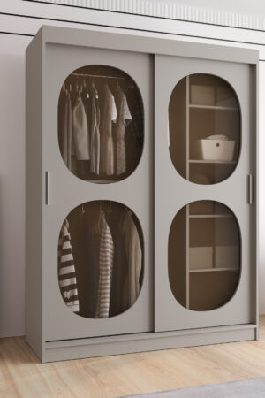 Šatní skříň Abi Bahrajn 2 v kašmírové barvě