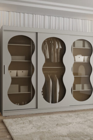 Šatní skříň Abi Bahrajn 3 v kašmírové barvě