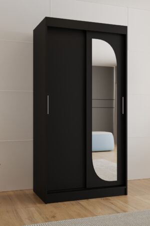 Šatní skříň Abi Lucy s posuvnými dveřmi a zrcadlem