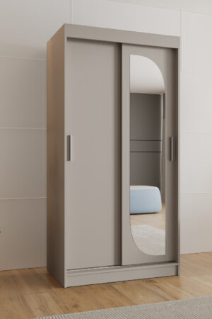 Šatní skříň Abi Lucy s posuvnými dveřmi a zrcadlem