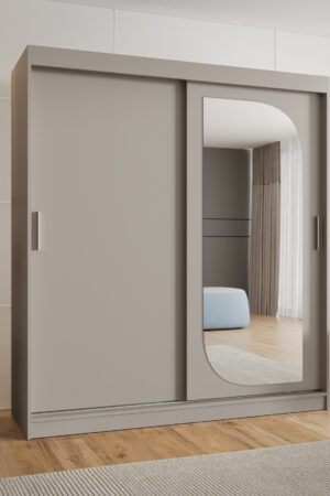 Šatní skříň Abi Lucy v kašmírové barvě a posuvnými dveřmi