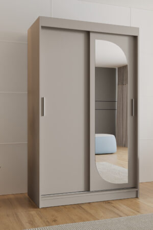 Šatní skříň Abi Lucy v kašmír barvě s posuvnými dveřmi