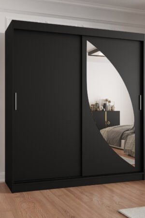 Šatní skříň Abi Milo s posuvnými dveřmi a zrcadlem