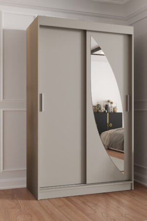 Šatní skříň Abi Milo s posuvnými dveřmi v kašmírové barvě