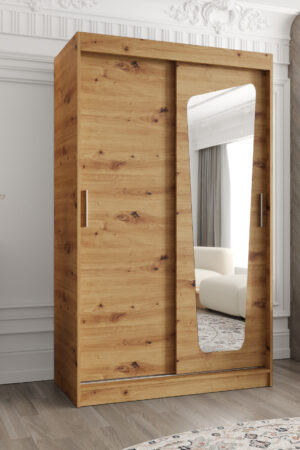 Šatní skříň Abi Moka s posuvnými dveřmi v dub artisan