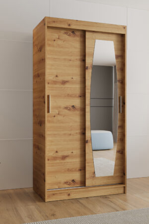 Šatní skříň Abi Rossa s posuvnými dveřmi v bílé barvě