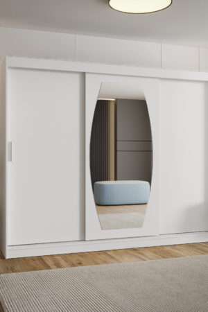 Šatní skříň Abi Rossa s posuvnými dveřmi a zrcadlem