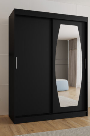 Šatní skříň Abi Rossa černá s posuvnými dveřmi