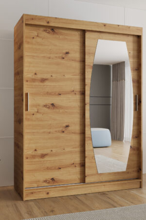 Šatní skříň Abi Rossa s posuvnými dveřmi a zrcadlem