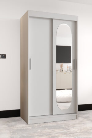 Šatní skříň Abi Royal s posuvnými dveřmi a zrcadlem
