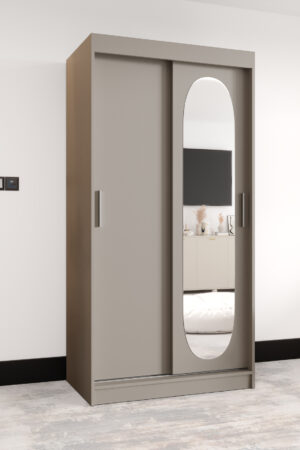 Šatní skříň Abi Royal s posuvnými dveřmi a zrcadlem