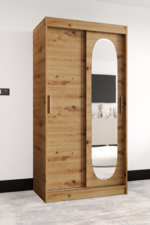 Šatní skříň Abi Royal s posuvnými dveřmi a zrcadlem