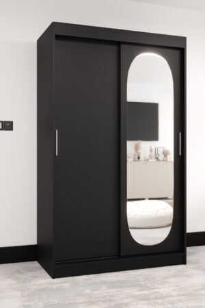 Šatní skříň Abi Royal černá s posuvnými dveřmi