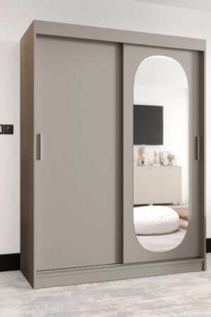 Šatní skříň Abi Royal s posuvnými dveřmi v kašmírové barvě