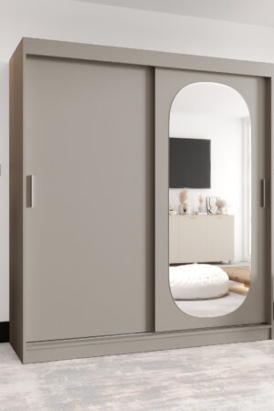 Šatní skříň Abi Royal v kašmírové barvě s posuvnými dveřmi