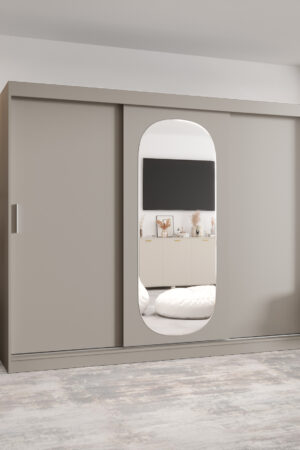 Šatní skříň Abi Royal s posuvnými dveřmi a zrcadlem