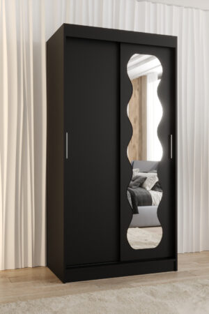 Šatní skříň Abi Spoti s posuvnými dveřmi v bílé barvě