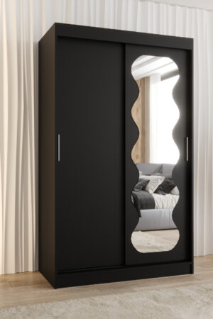 Šatní skříň Abi Spoti s posuvnými dveřmi a zrcadlem