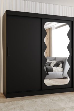 Šatní skříň Abi Spoti v černé barvě