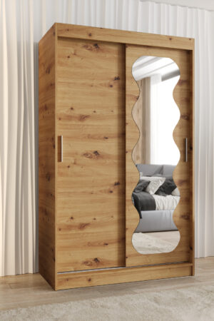 Šatní skříň Abi Spoti s posuvnými dveřmi v dub artisan