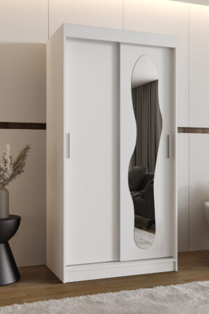 Šatní skříň Abi Ultra s bílými posuvnými dveřmi