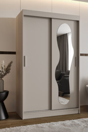 Šatní skříň Abi Ultra v kašmírové barvě s posuvnými dveřmi