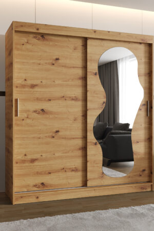 Šatní skříň Abi Ultra s posuvnými dveřmi a zrcadlem