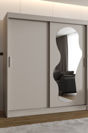 Šatní skříň Abi Ultra s posuvnými dveřmi a zrcadlem