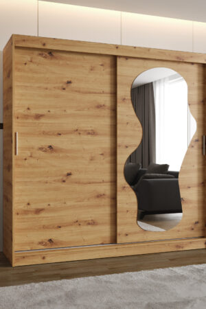 Šatní skříň Abi Ultra s posuvnými dveřmi v dub artisan