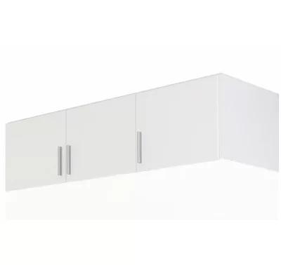 Bílý nástavec na skříň Celle AN925-3307 s lesklým povrchem