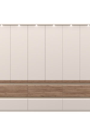 Moderní šatní skříň INVICTUS P66/IC v kašmírovém provedení.