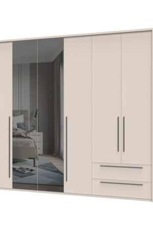 Sestava skříní OPERA s rámem v barvě Cashmere