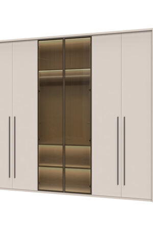 Sestava skříní OPERA s hliníkovým rámem a sklem