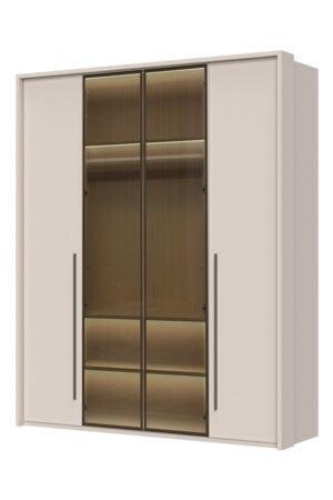 Sestava skříní OPERA s hliníkovým rámem a sklem