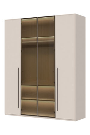 Sestava skříní OPERA se sklem a hliníkovým rámem