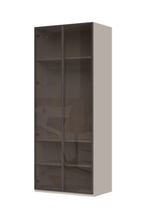 Skříň se sklem a hliníkovým rámem OPERA v Cashmere