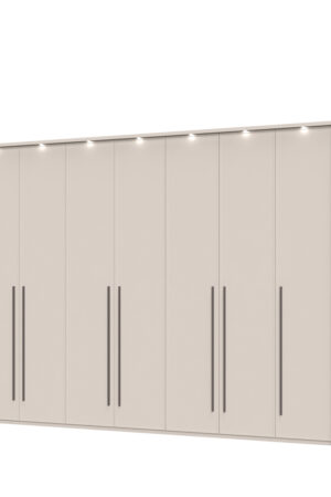 Sestava skříní OPERA v barvě Cashmere s osvětlením