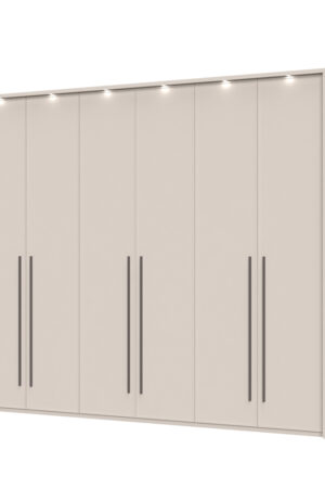 Sestava skříní OPERA v barvě Cashmere s osvětlením