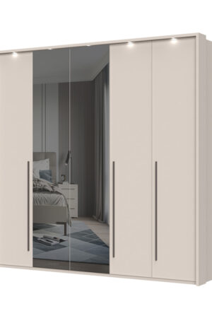 Sestava skříní OPERA v barvě Cashmere s osvětlením