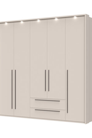 Sestava skříní OPERA v barvě Cashmere s osvětlením