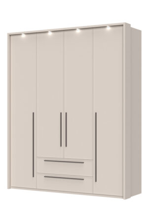 Sestava skříní OPERA v barvě Cashmere s osvětlením