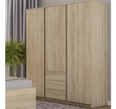 Šatní skříň Carlos v dekoru dub sonoma, 152 cm