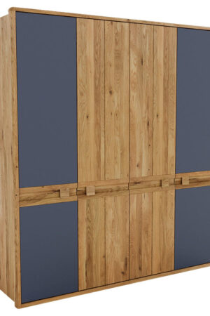 Šatní skříň Linea Natura v divokém dubu a antracitové barvě