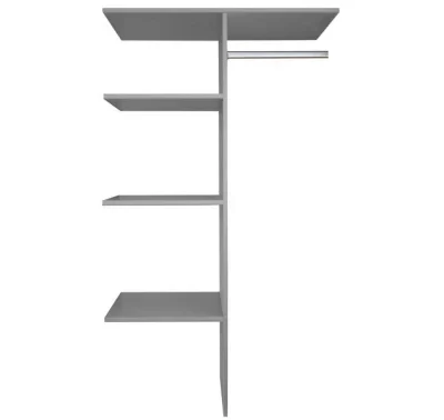 Vnitřní policový systém do šatní skříně šedý 87 cm